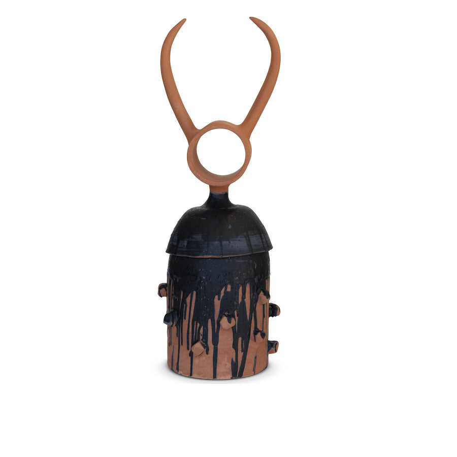 Gazella Sculpture #1 – Terracotta Clay with Black Glaze