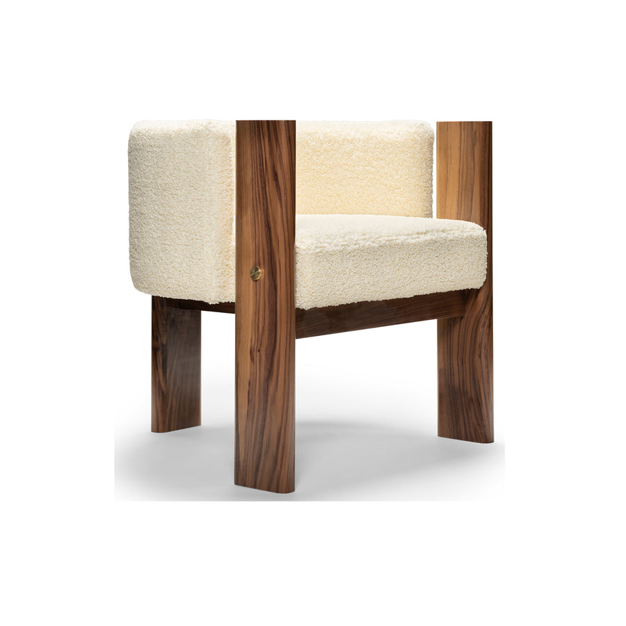 Malta Cream Boucle' Dining Chair - Egg Designs