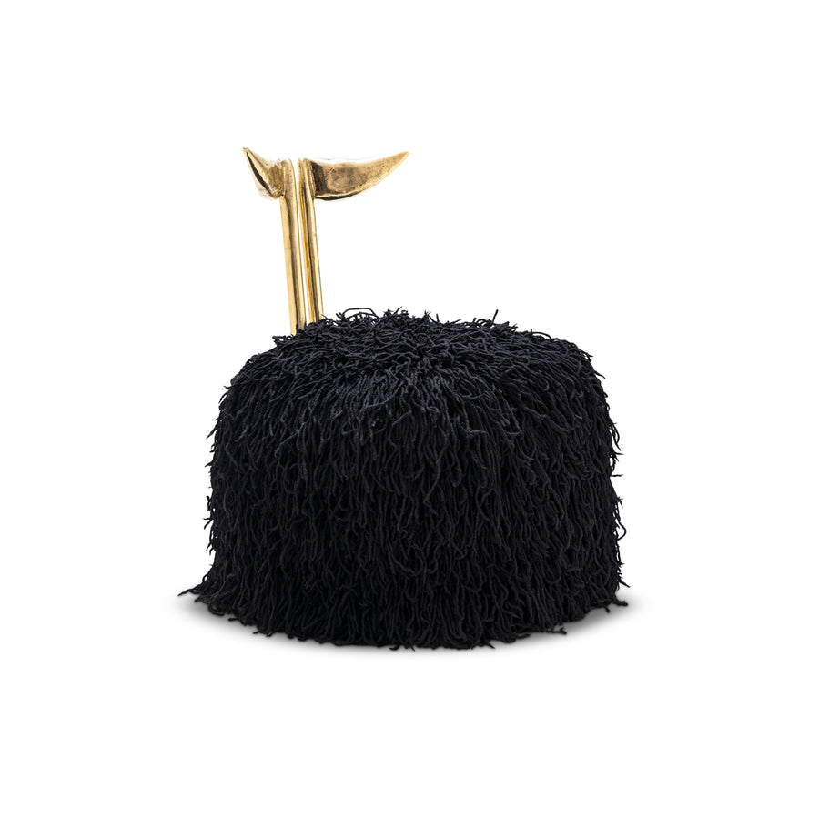 Strelitzia Black Shaggy Dining Chair - Egg Designs