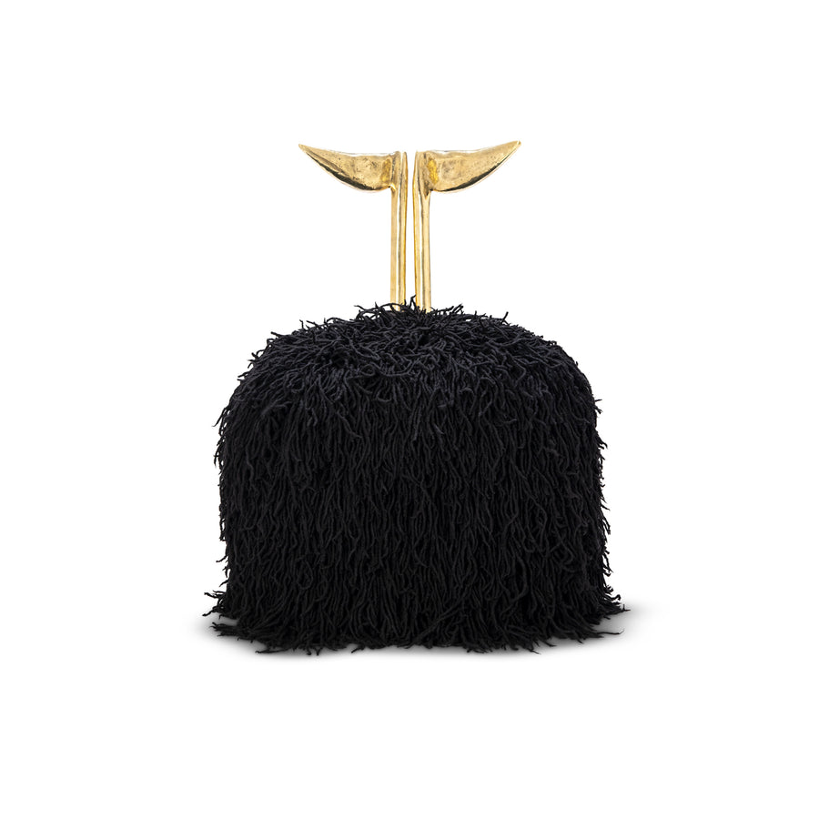 Strelitzia Black Shaggy Dining Chair - Egg Designs