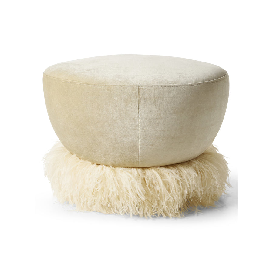 Ostrich Fluff 600 Diameter Ottoman
