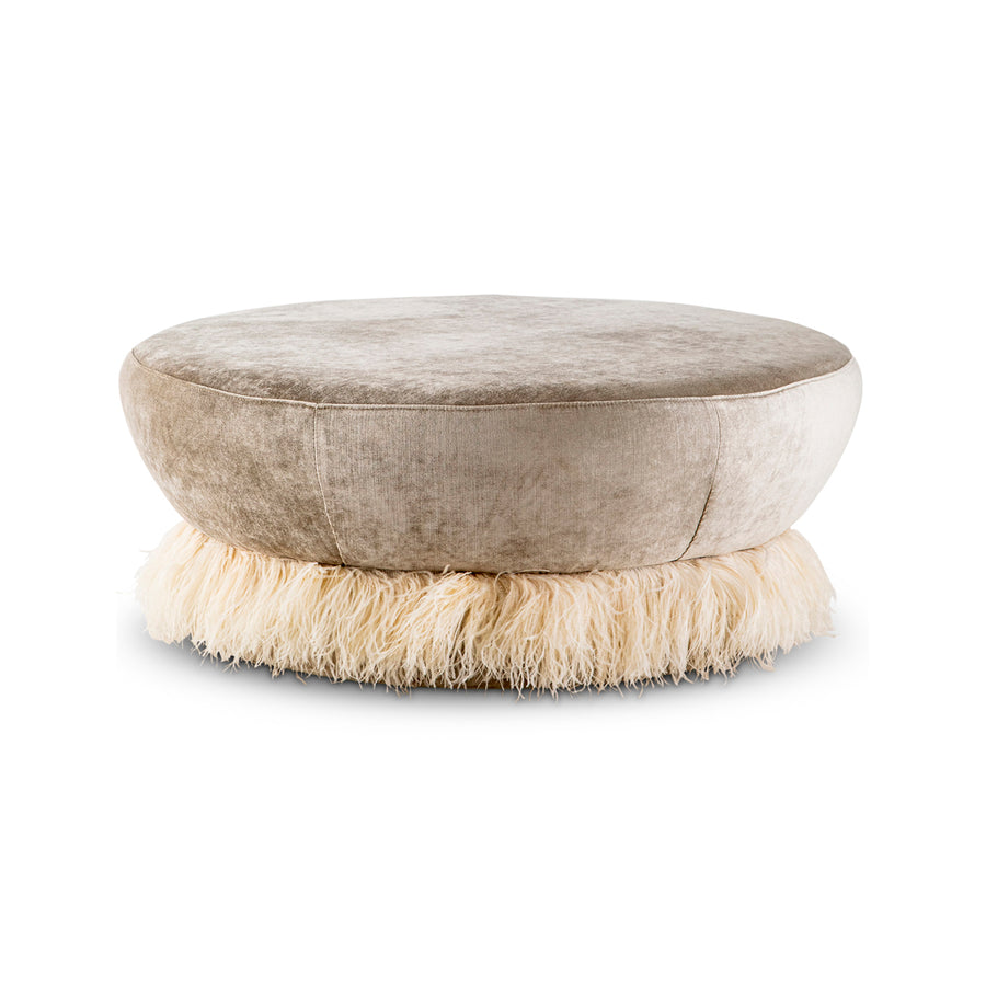 Ostrich Fluff Ottoman - Egg Designs