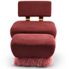 Plum Ostrich Fluff Lounge Chair