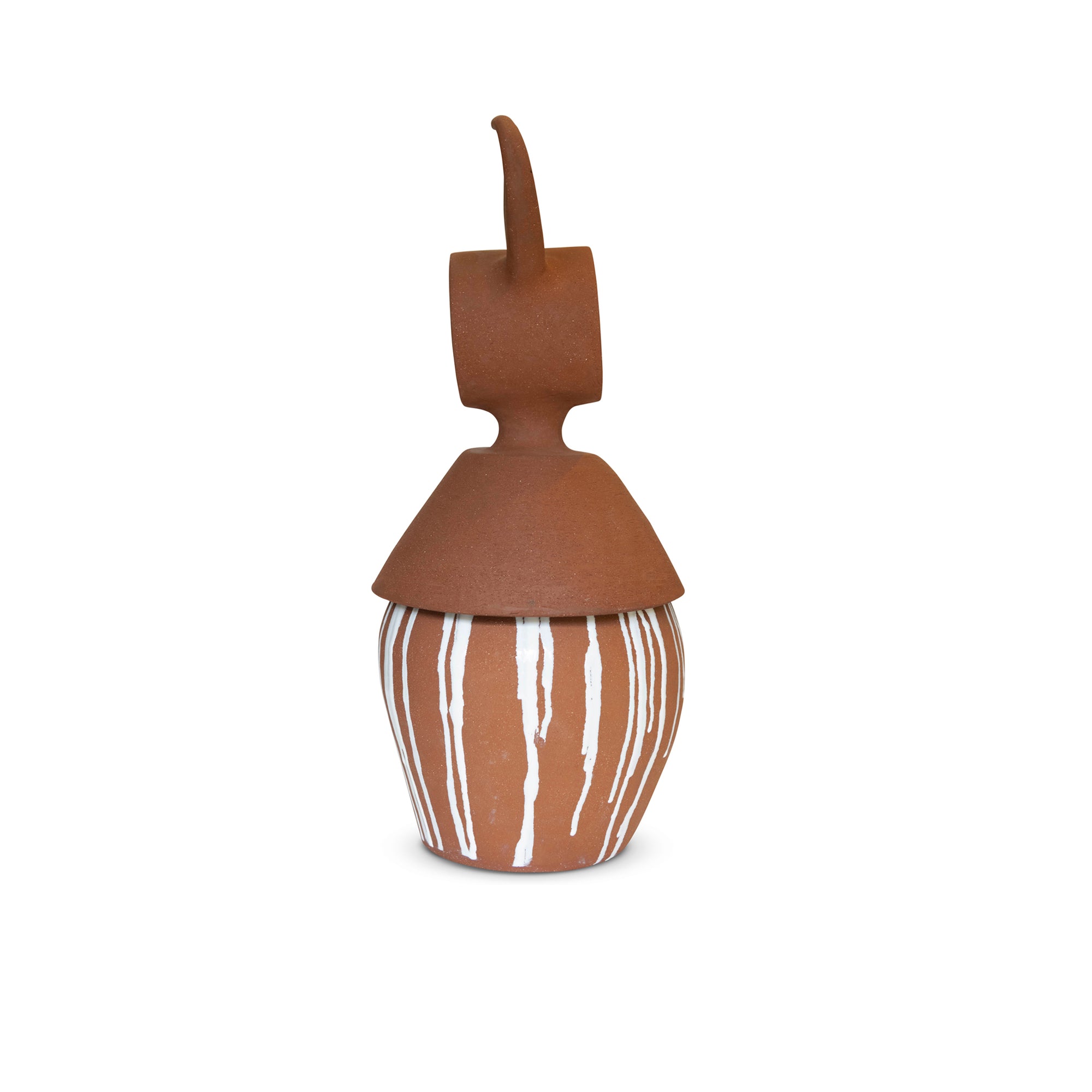 Gazella Sculpture #2 – Terracotta Clay with White Glaze