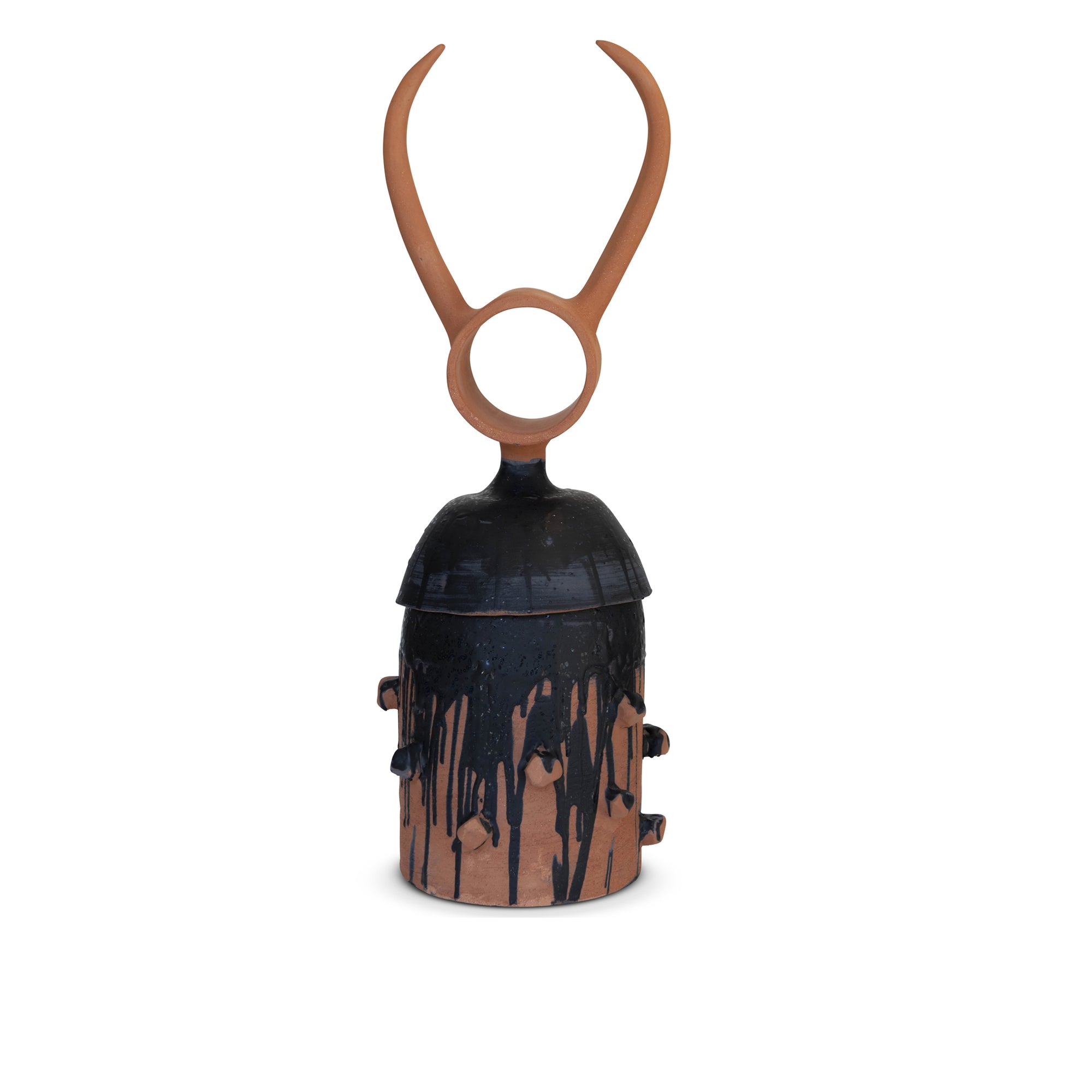 Gazella Sculpture #1 – Terracotta Clay with Black Glaze