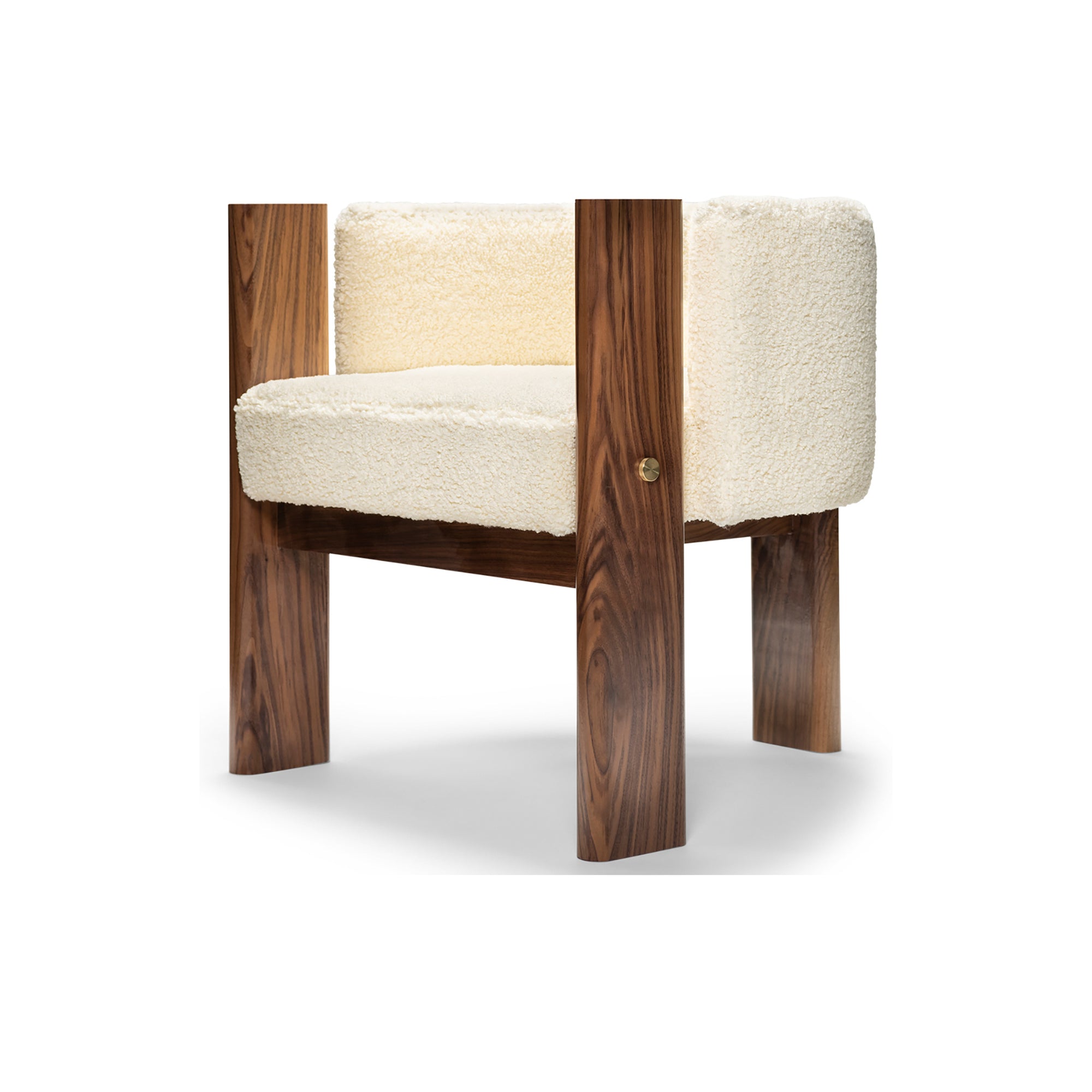 Malta Cream Boucle' Dining Chair - Egg Designs