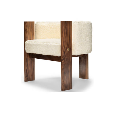 Malta Cream Boucle' Dining Chair - Egg Designs