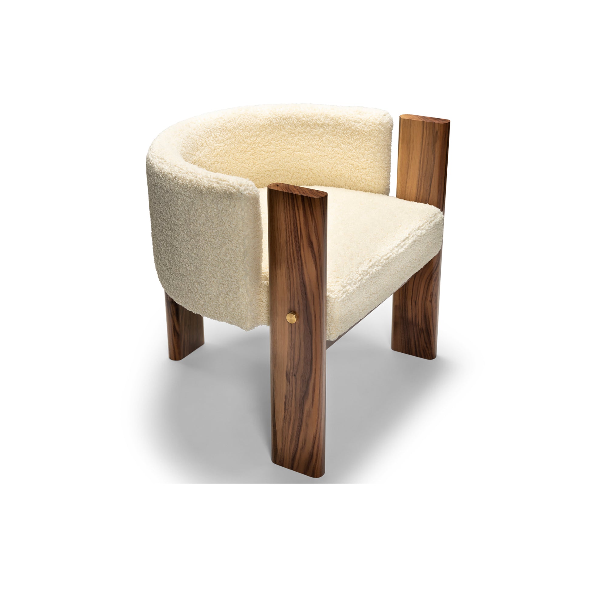Malta Cream Boucle' Dining Chair - Egg Designs