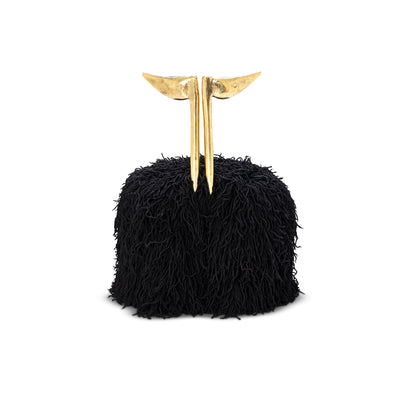 Strelitzia Black Shaggy Dining Chair - Egg Designs