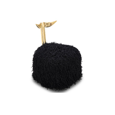 Strelitzia Black Shaggy Dining Chair - Egg Designs