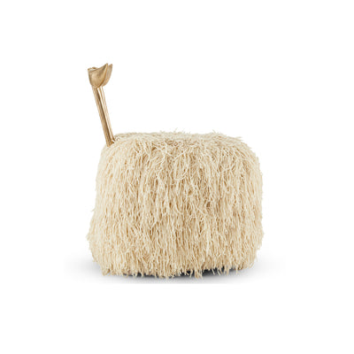 Strelitzia Cream Shaggy Dining Chair - Egg Designs