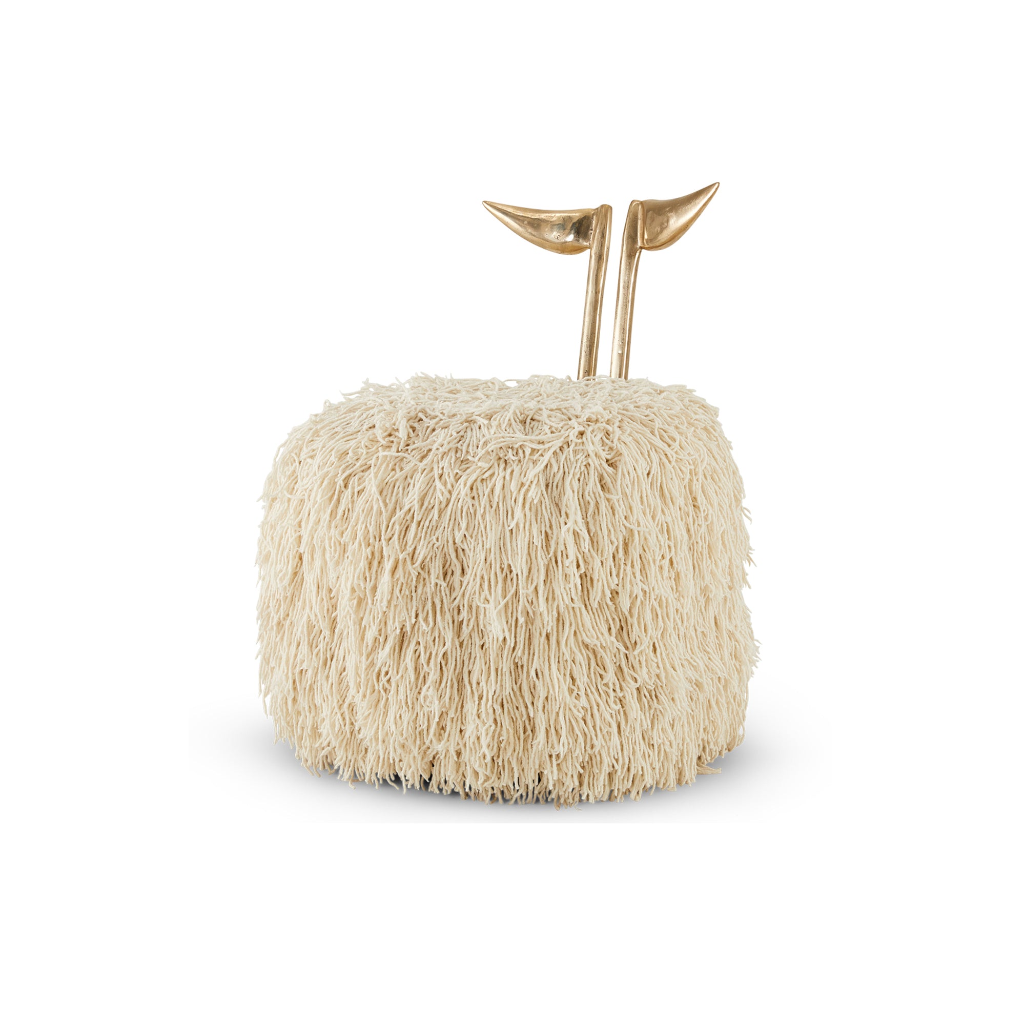 Strelitzia Cream Shaggy Dining Chair - Egg Designs