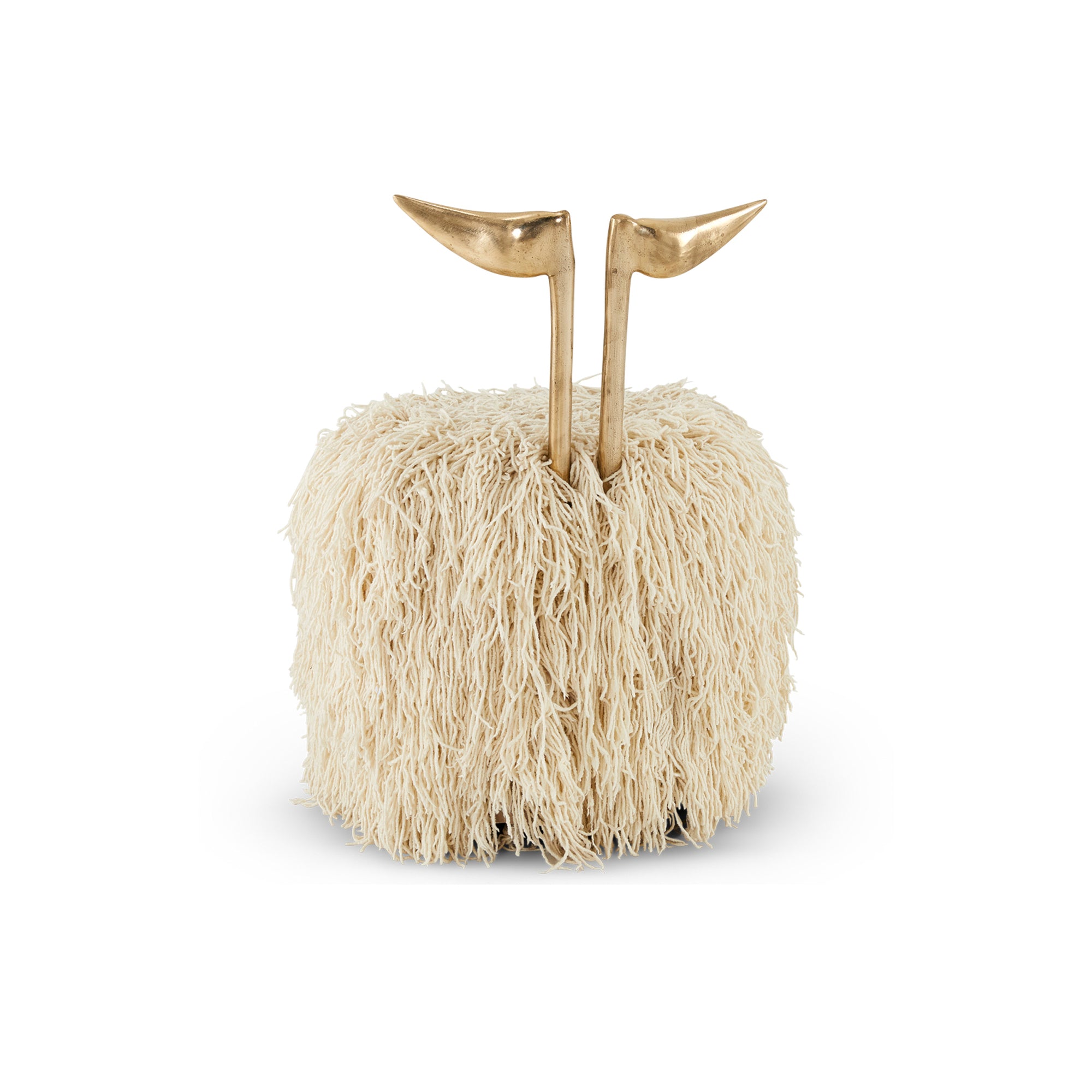 Strelitzia Cream Shaggy Dining Chair - Egg Designs