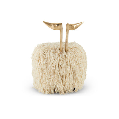 Strelitzia Cream Shaggy Dining Chair - Egg Designs