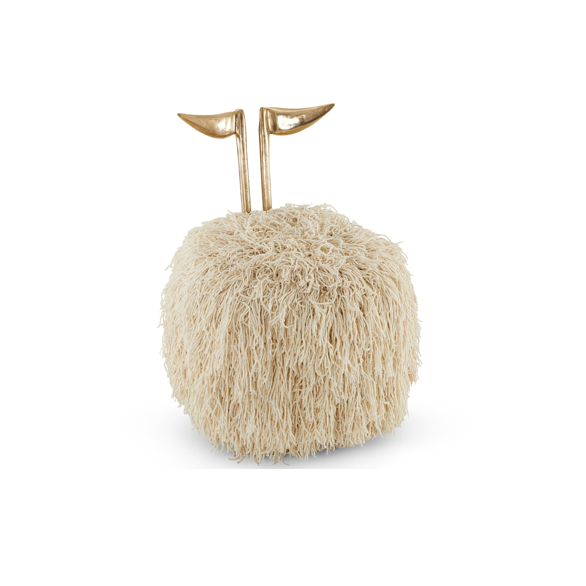 Strelitzia Cream Shaggy Dining Chair - Egg Designs