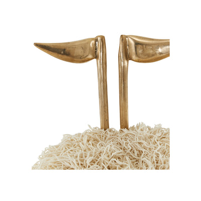 Strelitzia Cream Shaggy Dining Chair - Egg Designs