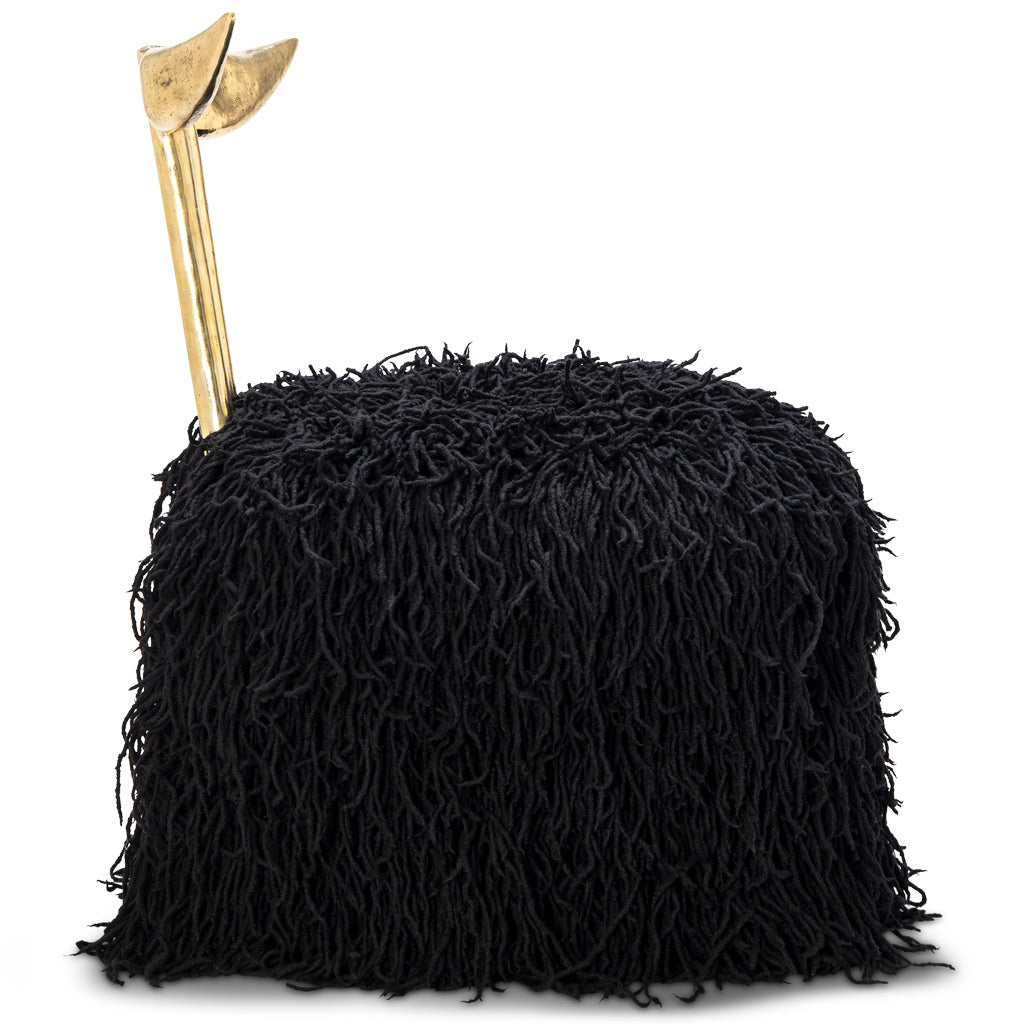 Strelitzia Black Shaggy Dining Chair