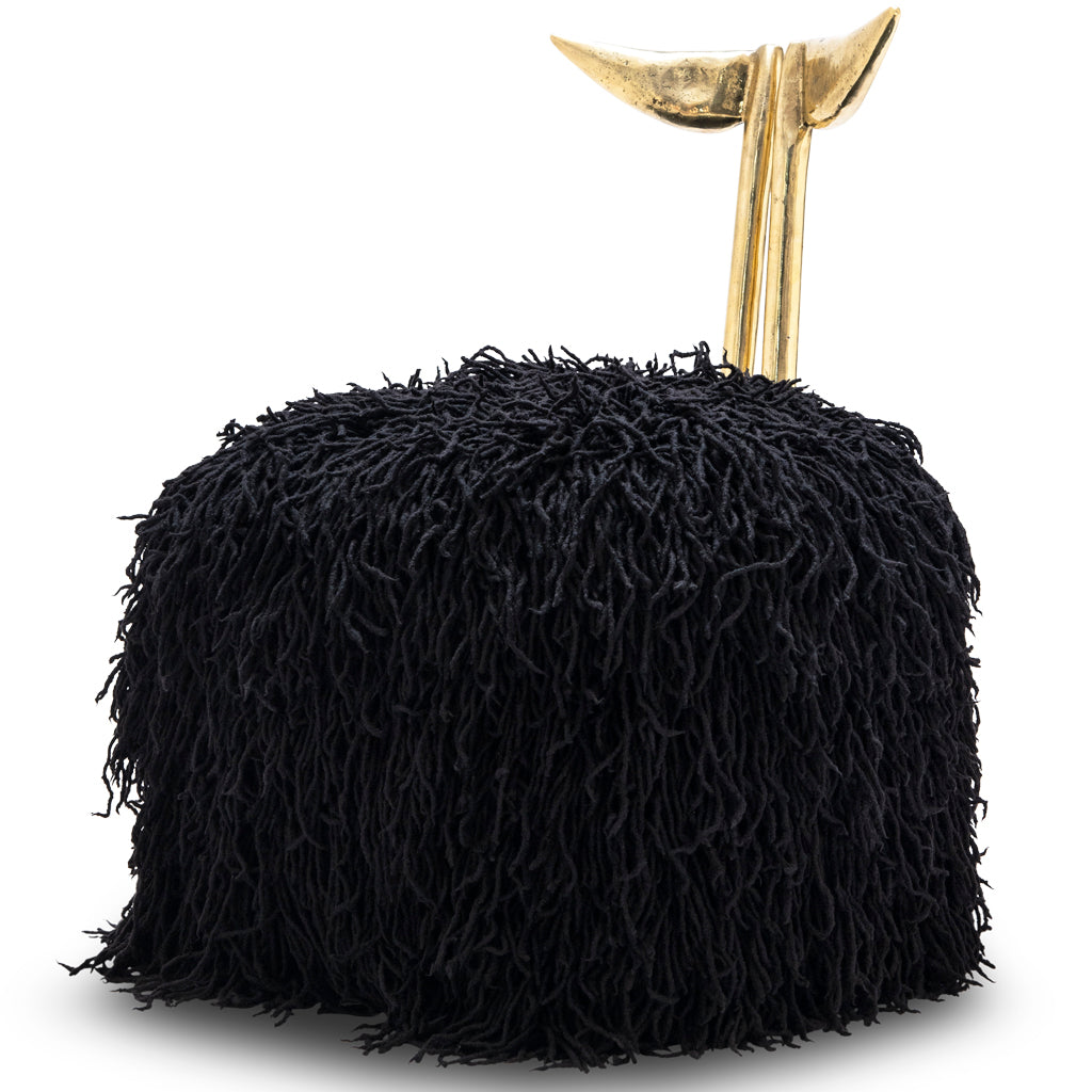 Strelitzia Black Shaggy Dining Chair