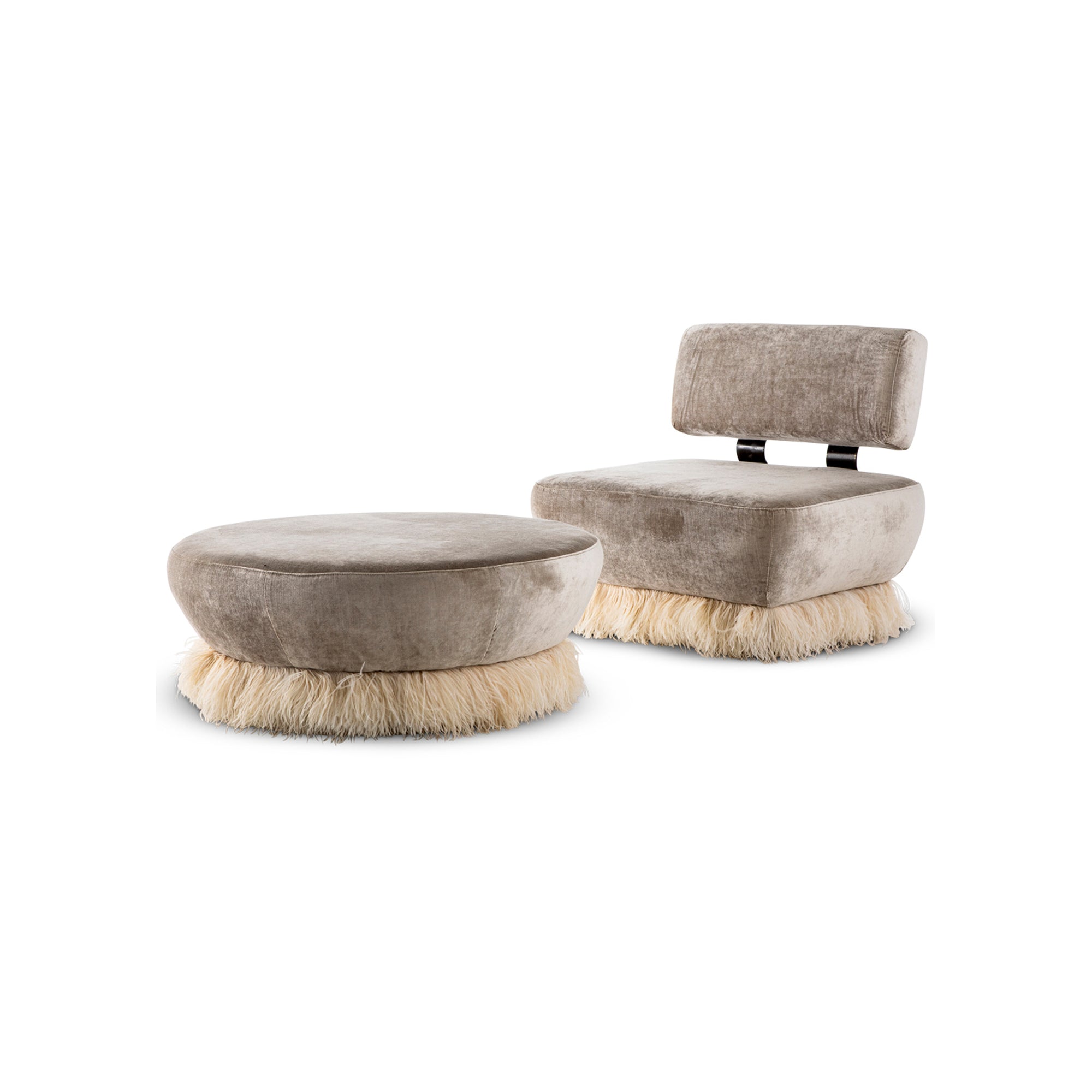 Ostrich Fluff Lounge Chair - Egg Designs
