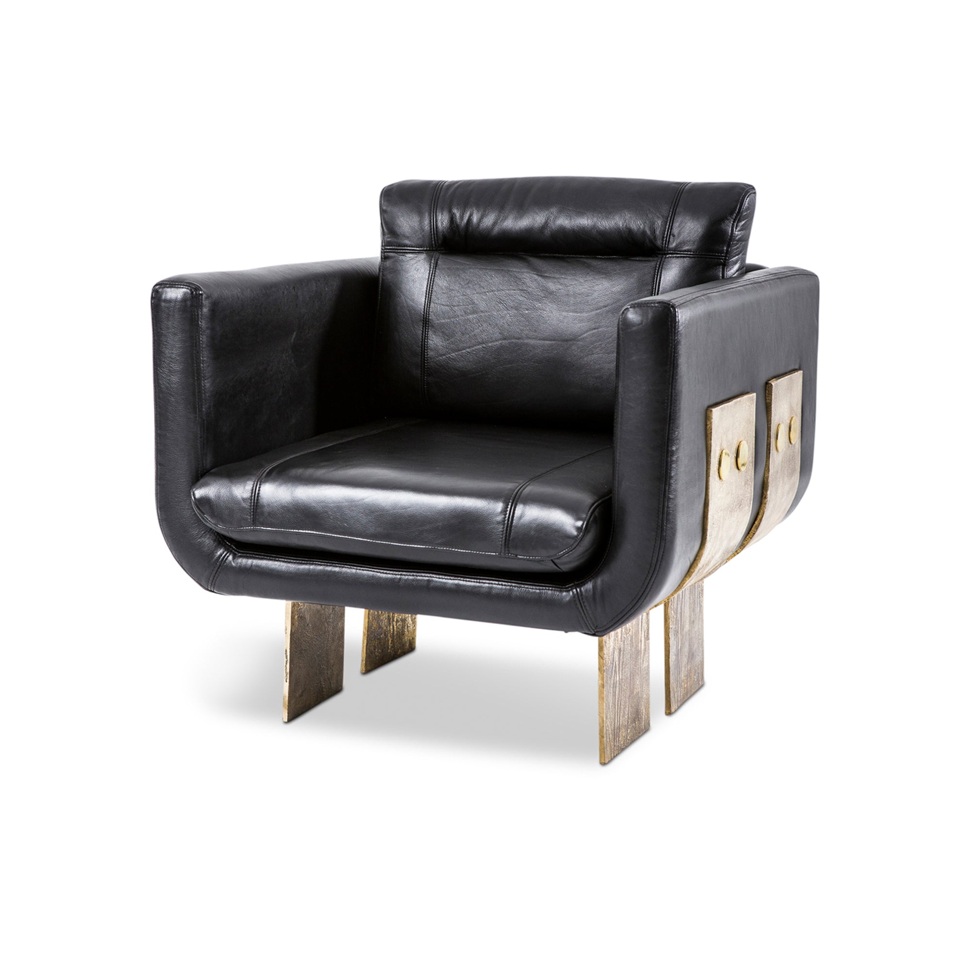 Primal Lounge chair Black Leather - Egg Designs