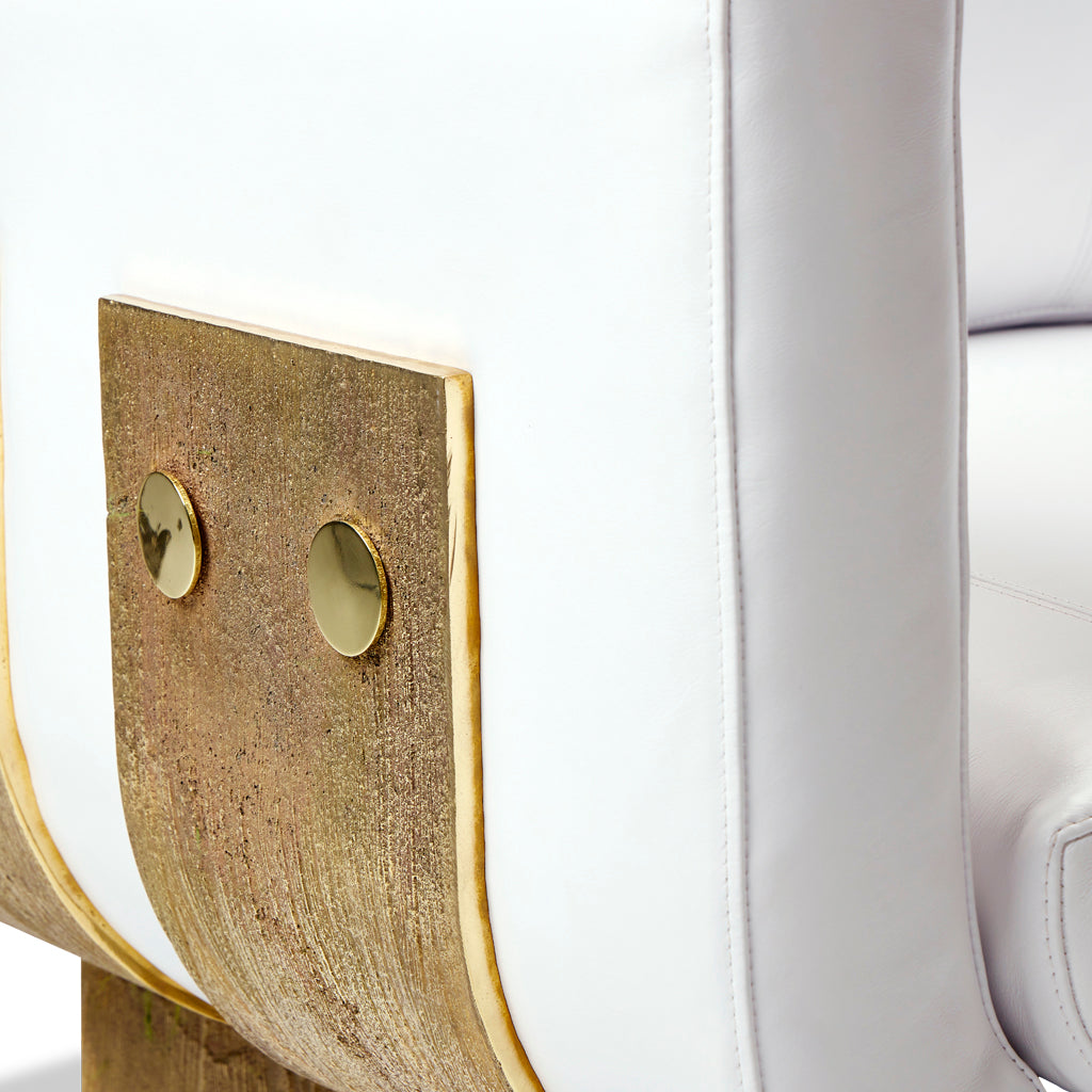 Primal Lounge chair White Leather