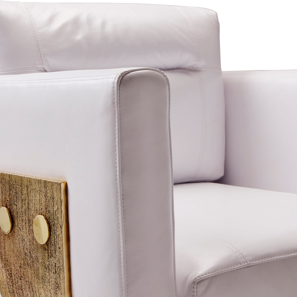 Primal Lounge chair White Leather