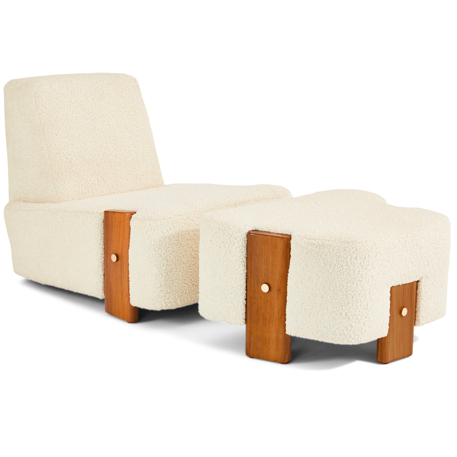 Amahle Cream Boucle' Lounge chair