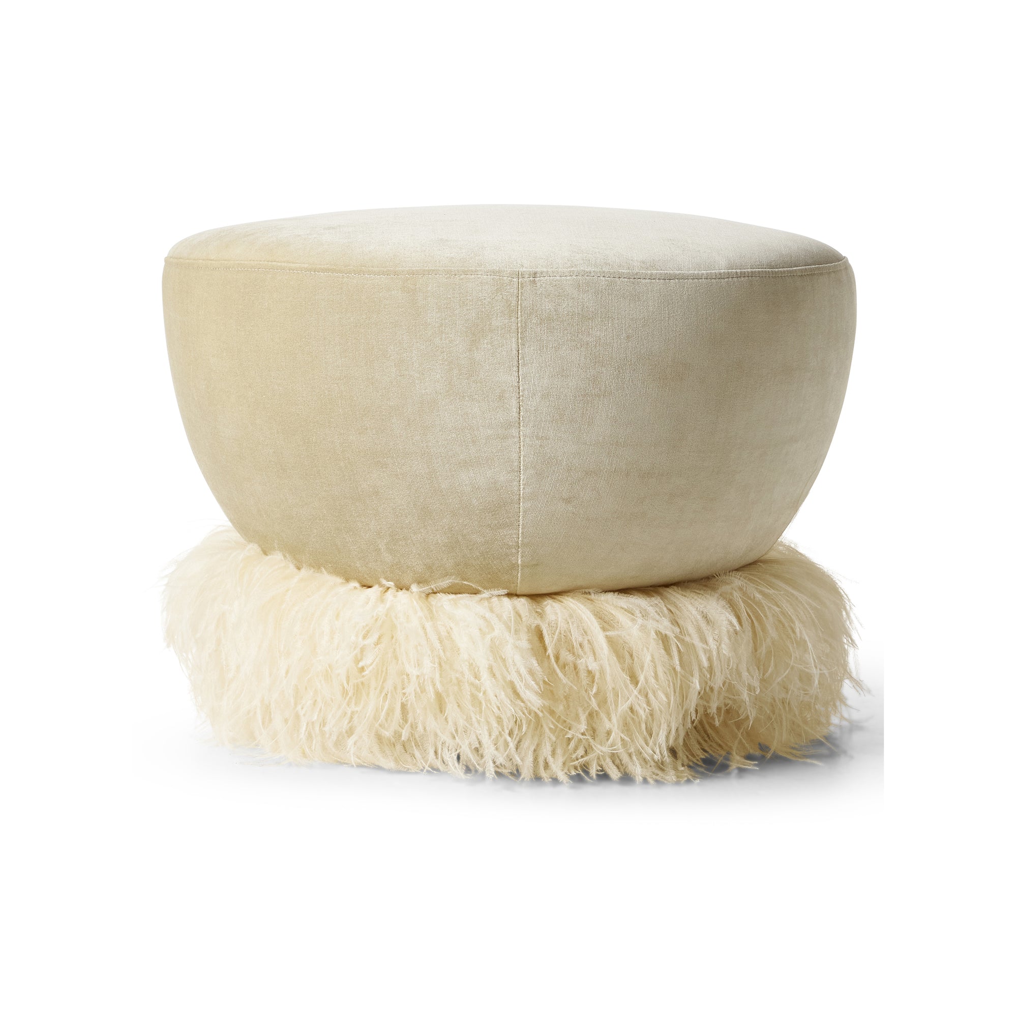 Ostrich Fluff 600 Diameter Ottoman
