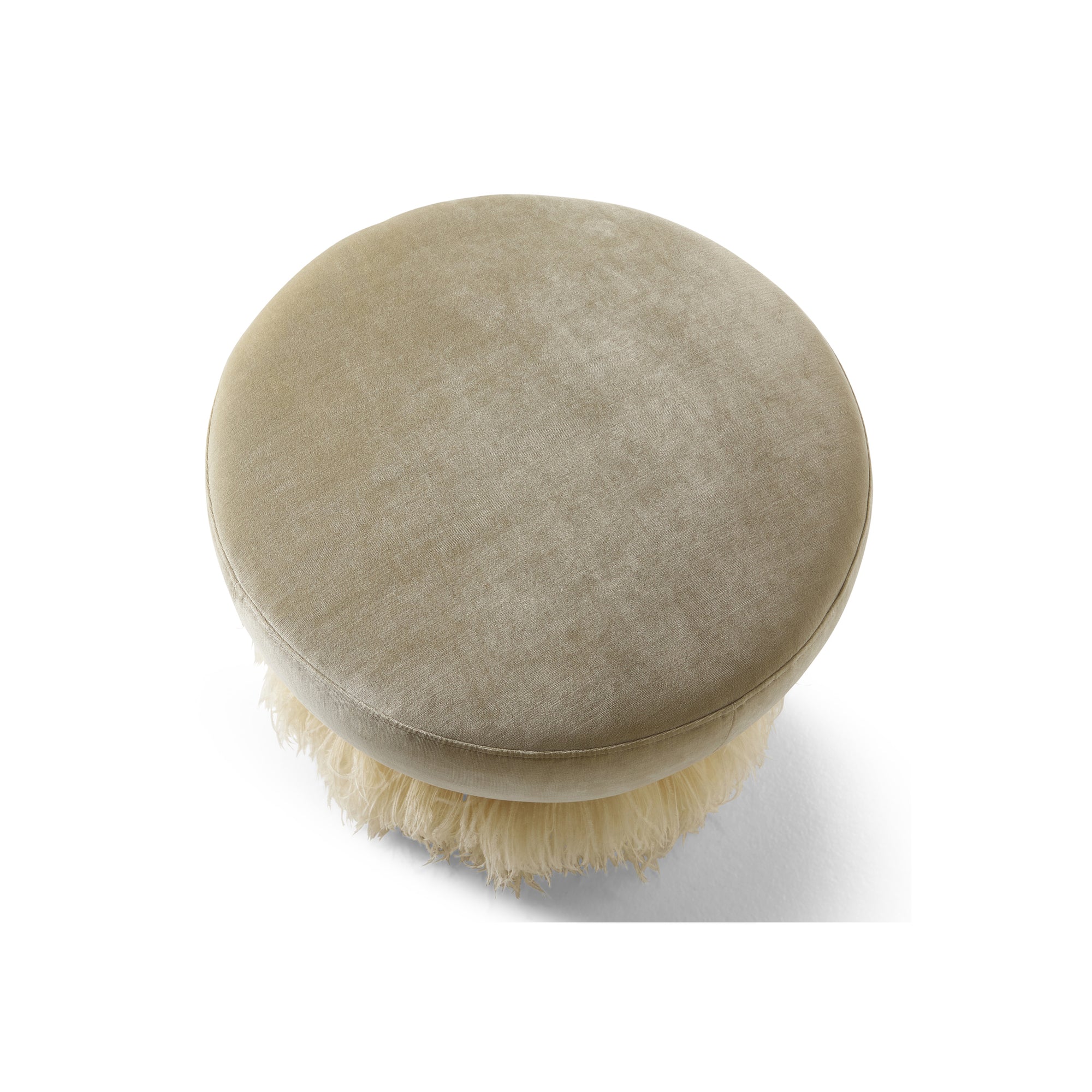 Ostrich Fluff 600 Diameter Ottoman