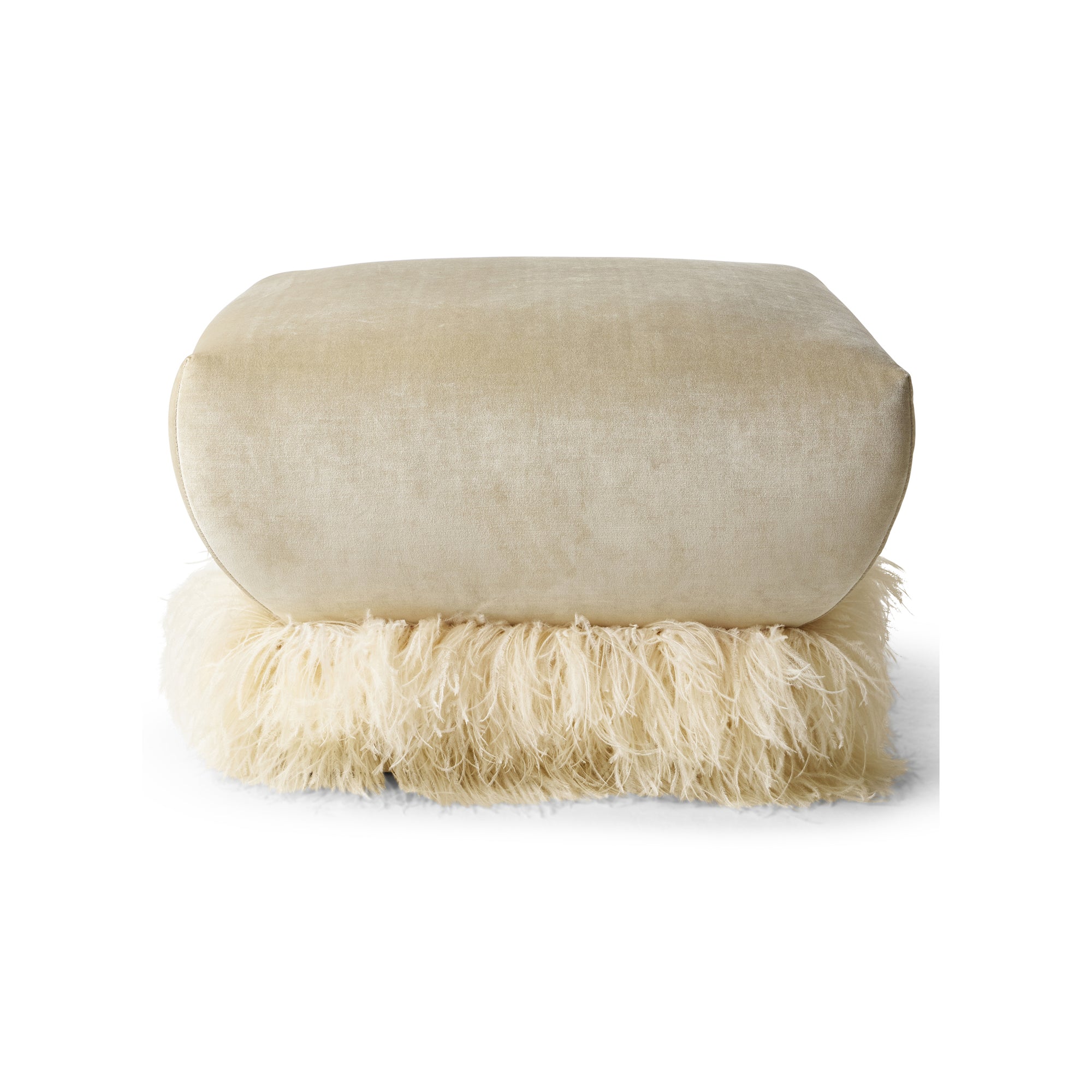 Ostrich Fluff 700 square Ottoman