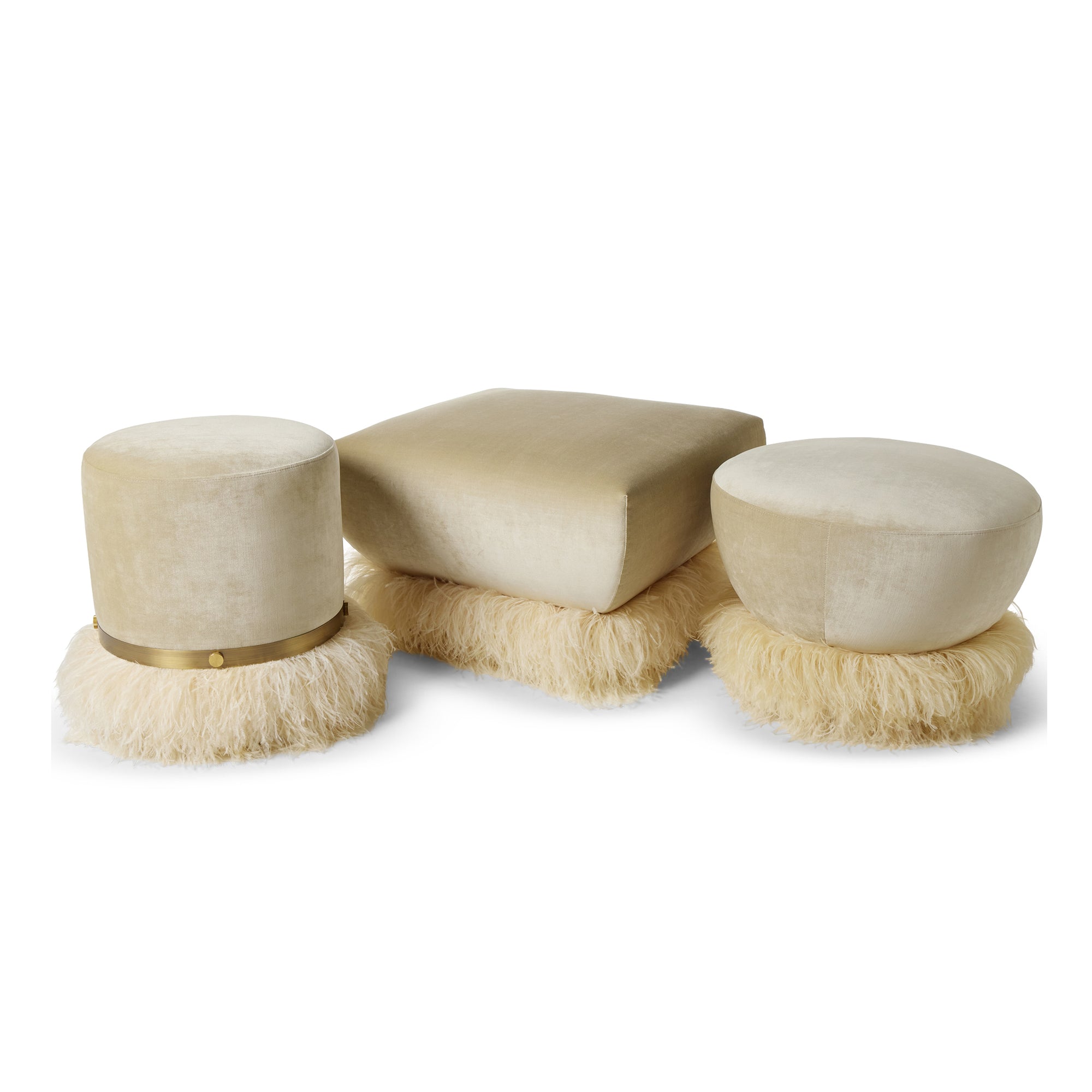 Ostrich Fluff 700 square Ottoman