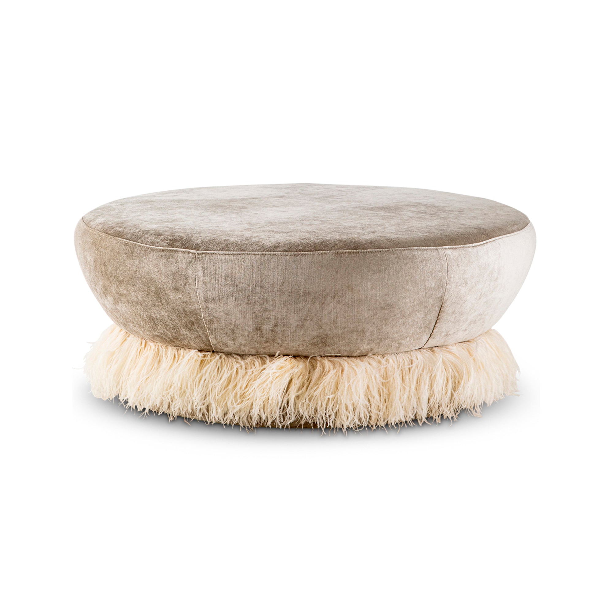 Ostrich Fluff Ottoman - Egg Designs