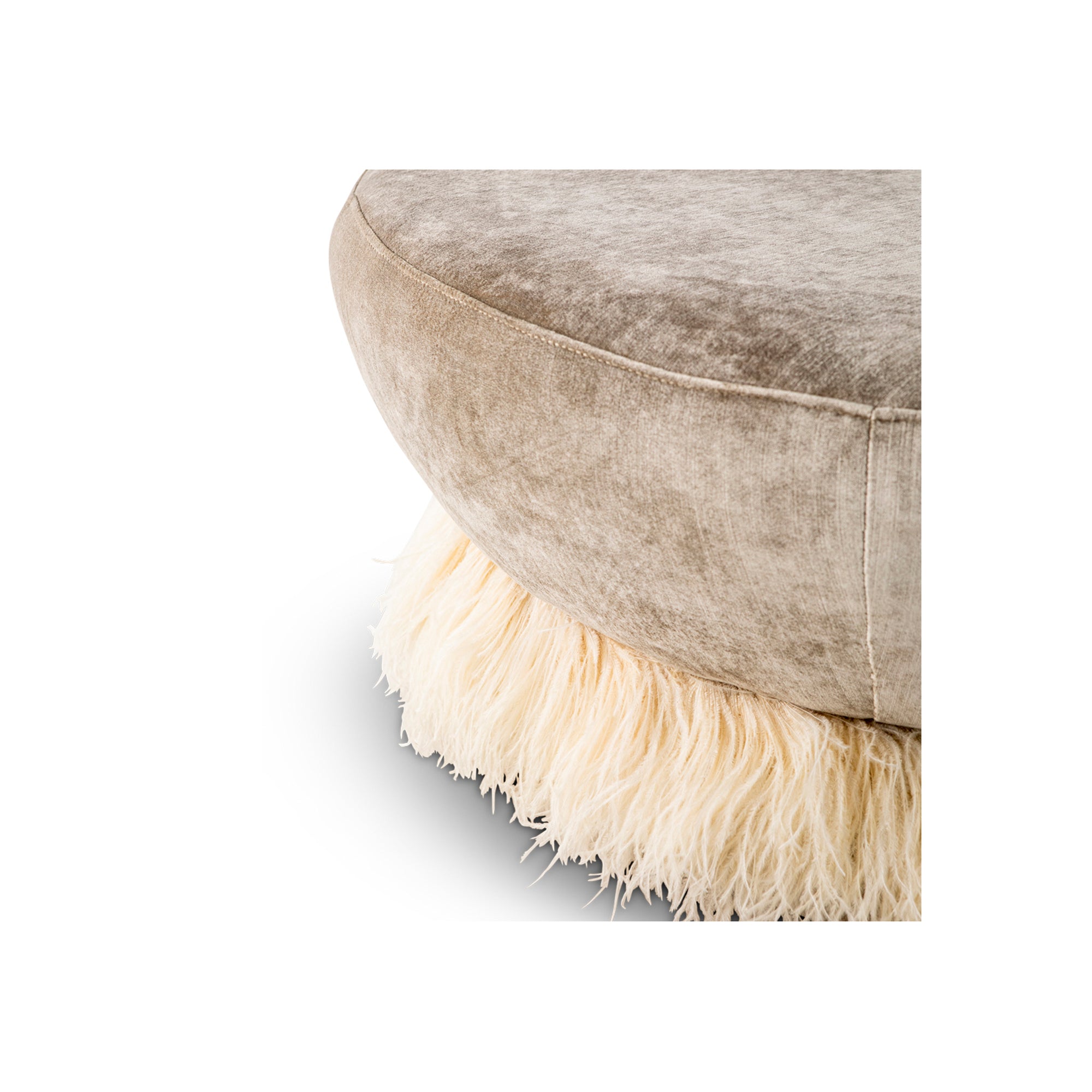 Ostrich Fluff Ottoman - Egg Designs