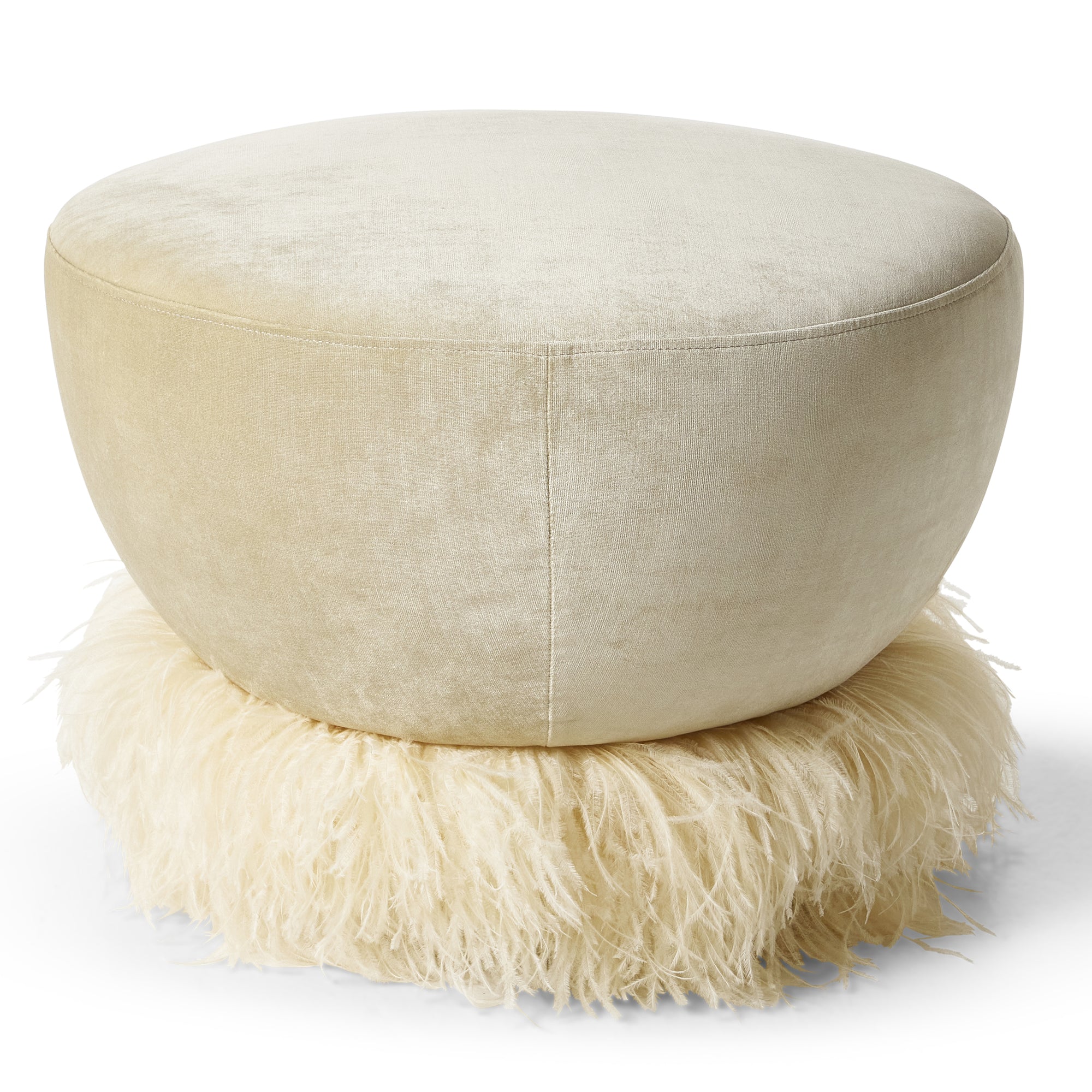 Ostrich Fluff 600 Diameter Ottoman