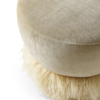 Ostrich Fluff 600 Diameter Ottoman