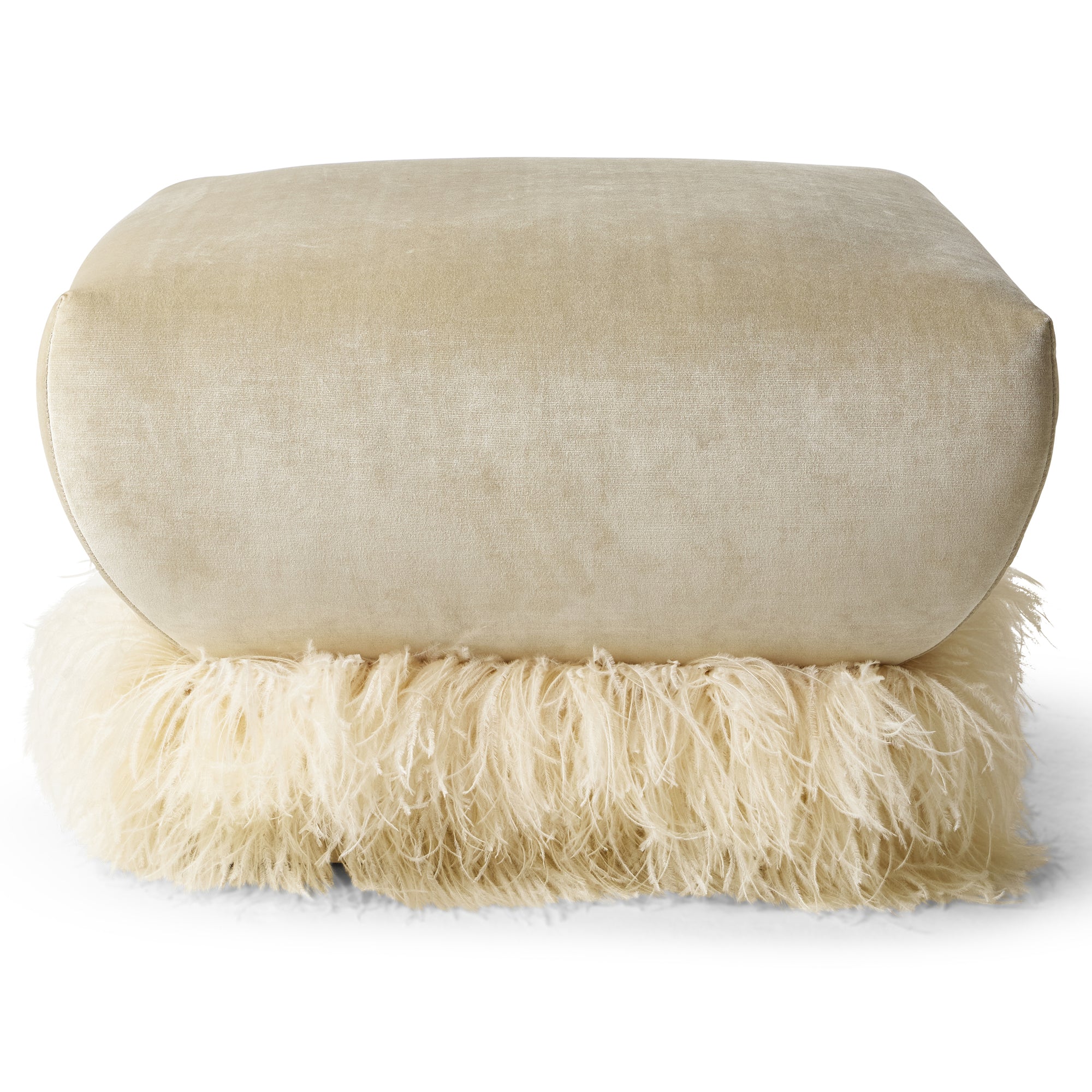 Ostrich Fluff 700 square Ottoman