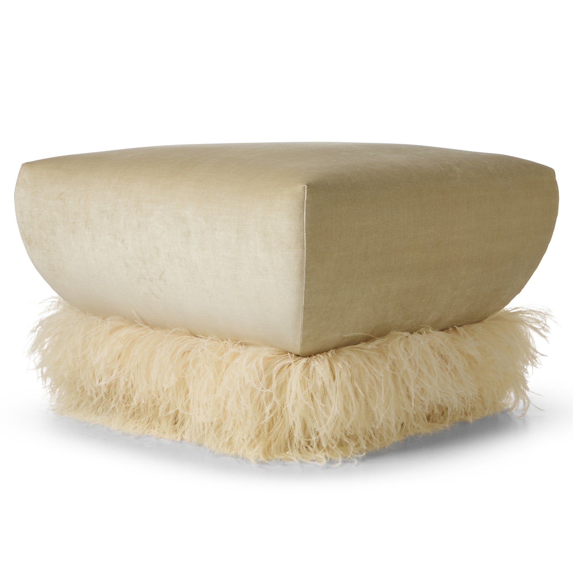 Ostrich Fluff 700 square Ottoman