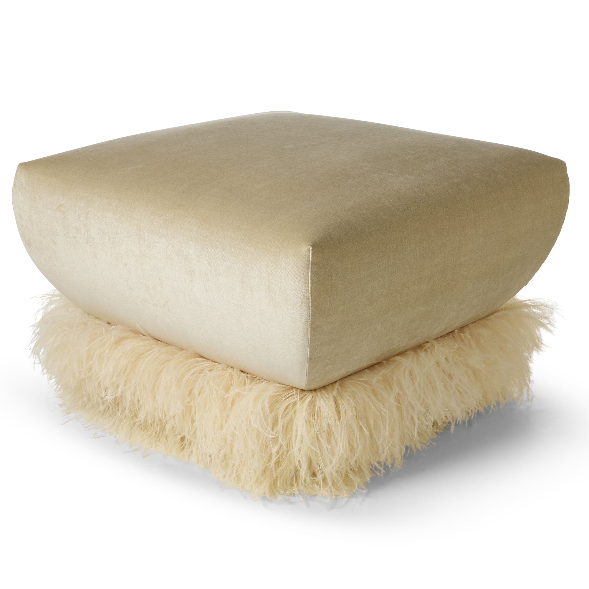 Ostrich Fluff 700 square Ottoman