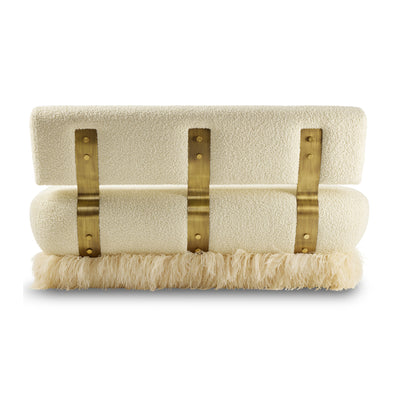 Ostrich Fluff Cream Boucle' Sofa