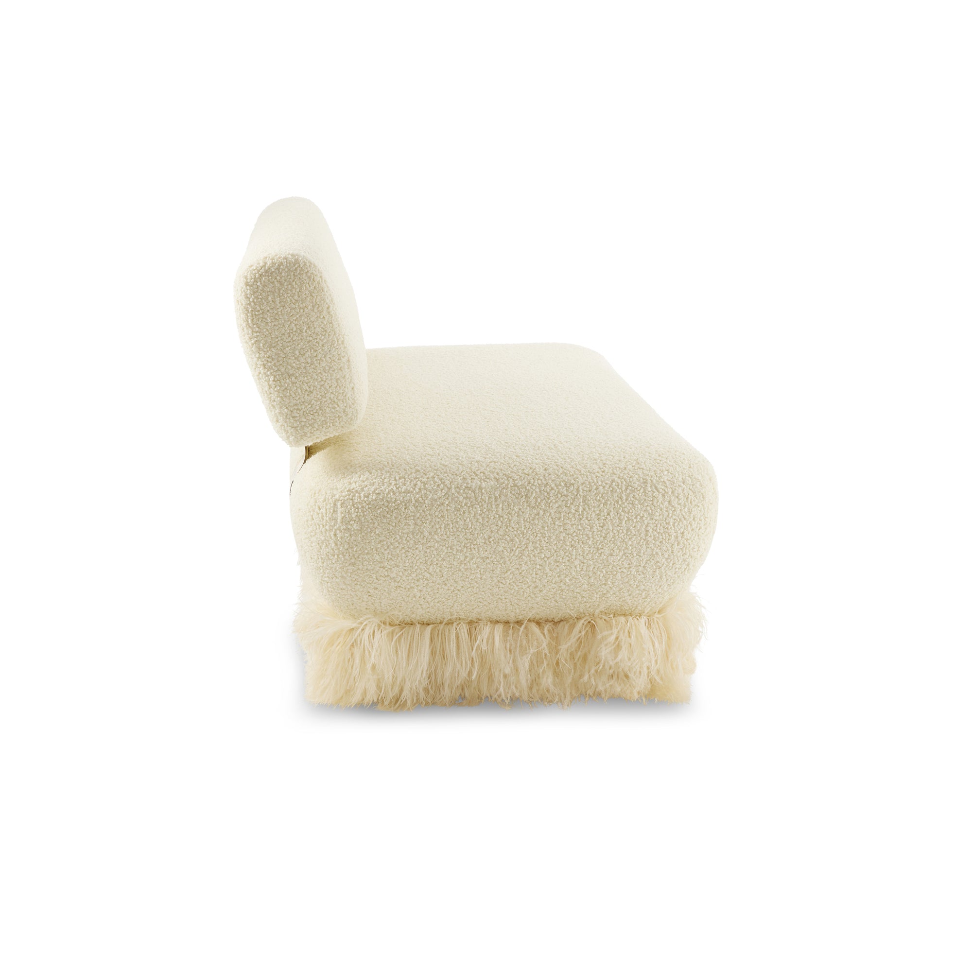 Ostrich Fluff Cream Boucle' Sofa