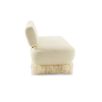 Ostrich Fluff Cream Boucle' Sofa