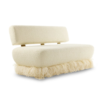 Ostrich Fluff Cream Boucle' Sofa