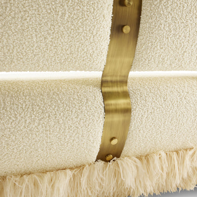 Ostrich Fluff Cream Boucle' Sofa