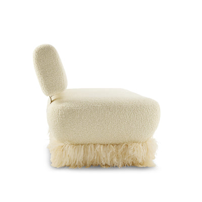Ostrich Fluff Cream Boucle' Sofa