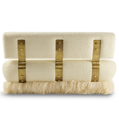 Ostrich Fluff Cream Boucle' Sofa