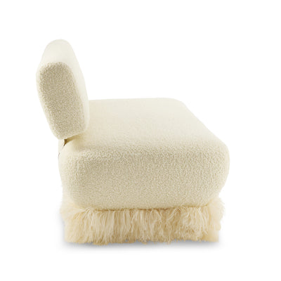 Ostrich Fluff Cream Boucle' Sofa