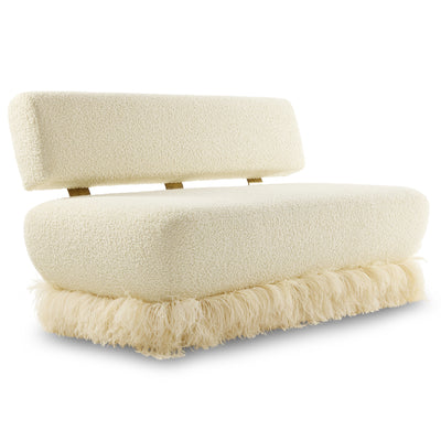 Ostrich Fluff Cream Boucle' Sofa