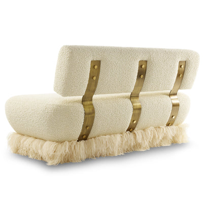 Ostrich Fluff Cream Boucle' Sofa