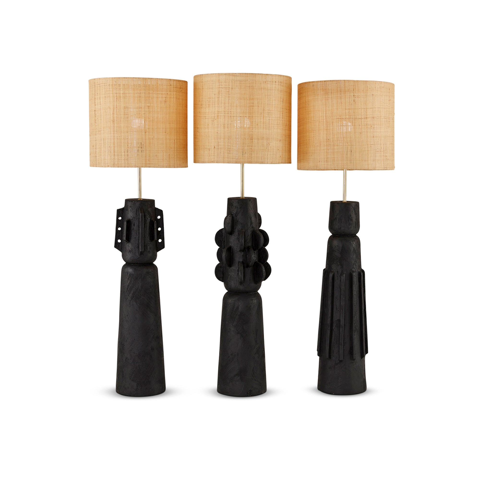 Totem #3 Table Lamp Black - Egg Designs