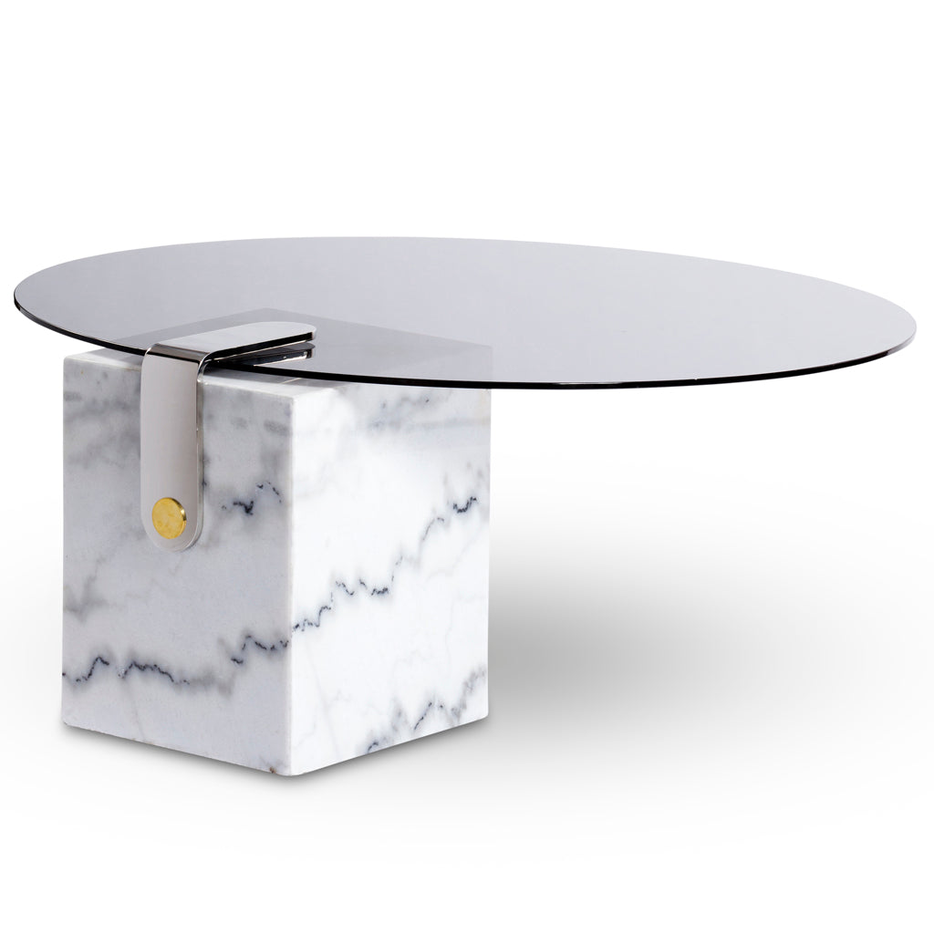 Round Marble Patch Coffee Table